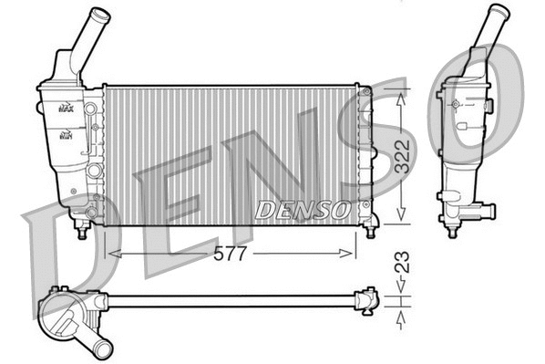 Radiator, engine cooling (WG1919136)