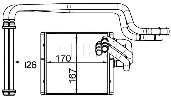 Heat Exchanger, interior heating (WG2180076)