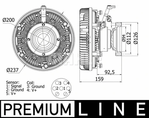 Clutch, radiator fan (WG2180259)