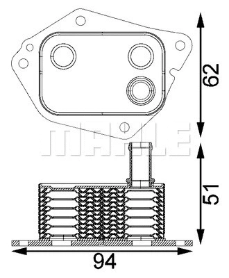 Oil Cooler, engine oil (WG2181147)