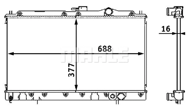Radiator, engine cooling (WG2182974)
