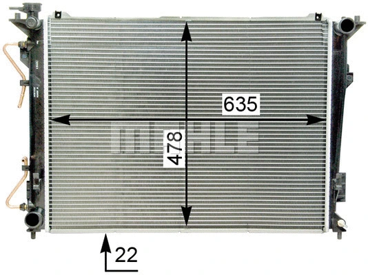 Radiator, engine cooling (WG2182549)