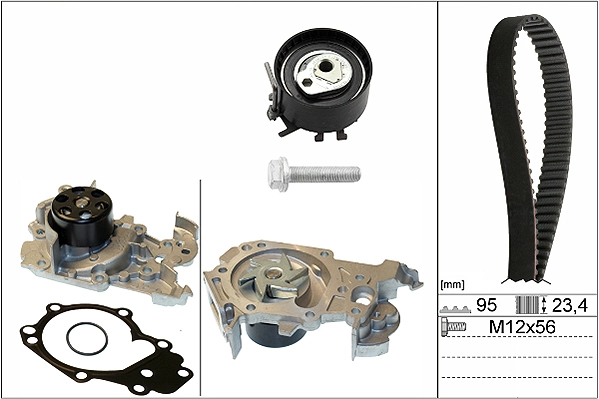 Water Pump & Timing Belt Kit (WG1251419)