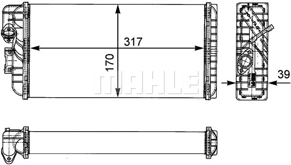 Heat Exchanger, interior heating (WG2179995)