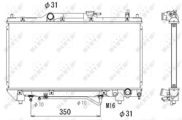 Radiator, engine cooling (WG1722171)