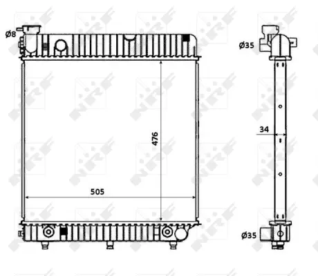 Radiator, engine cooling (WG1722679)
