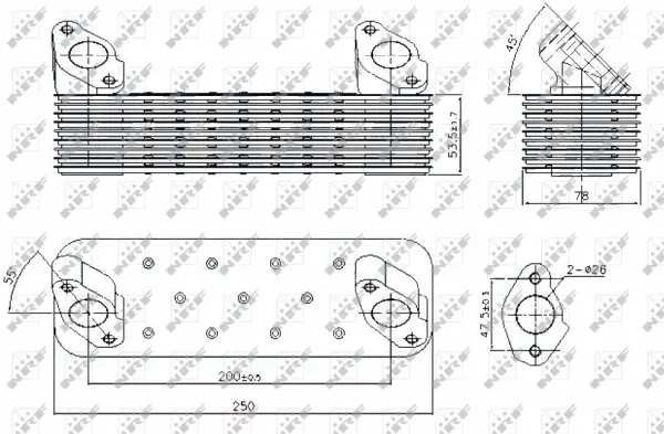 Oil Cooler, engine oil (WG1719991)