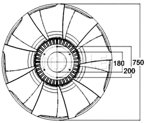 Fan Wheel, engine cooling (WG2180951)
