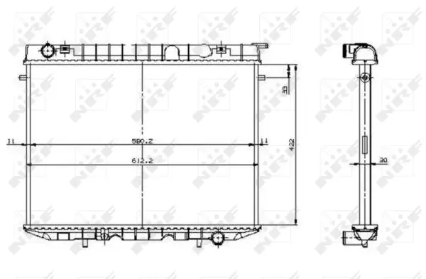 Radiator, engine cooling (WG1721709)