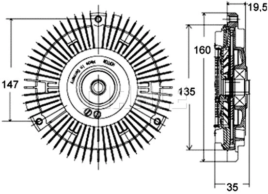 Clutch, radiator fan