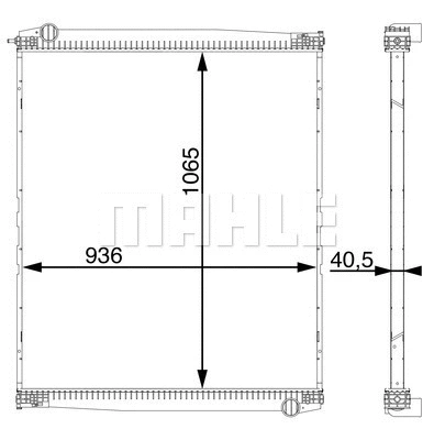 Radiator, engine cooling (WG2182391)