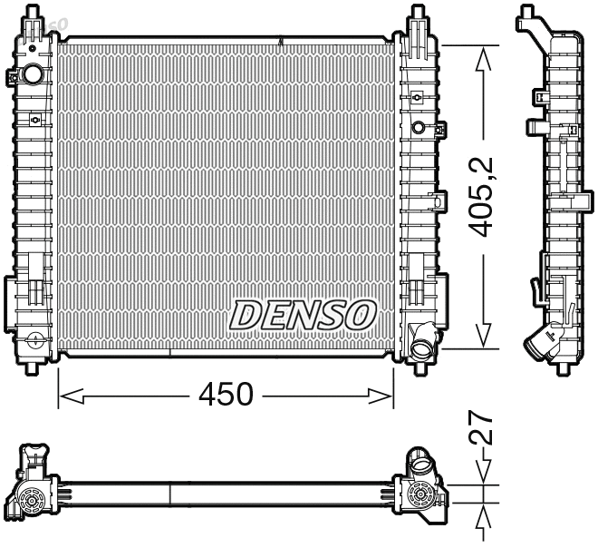 Radiator, engine cooling (WG2270680)