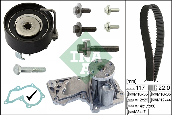 Water Pump & Timing Belt Kit (WG1251886)