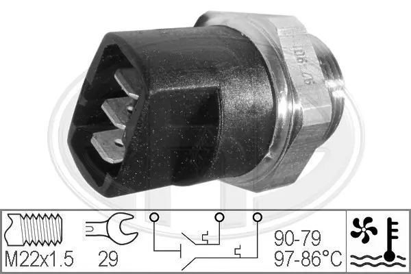 Temperature Switch, radiator fan (WG1777086)
