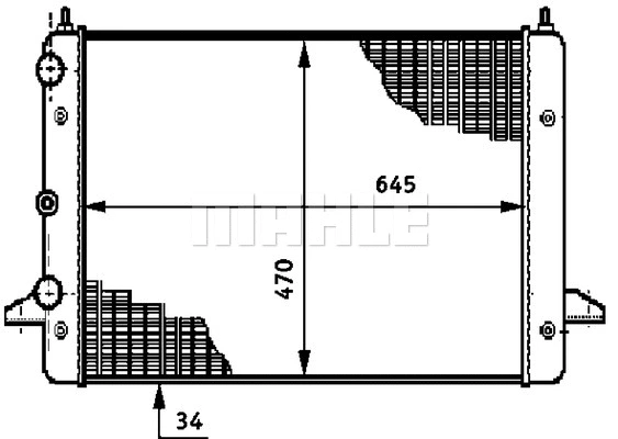 Radiator, engine cooling