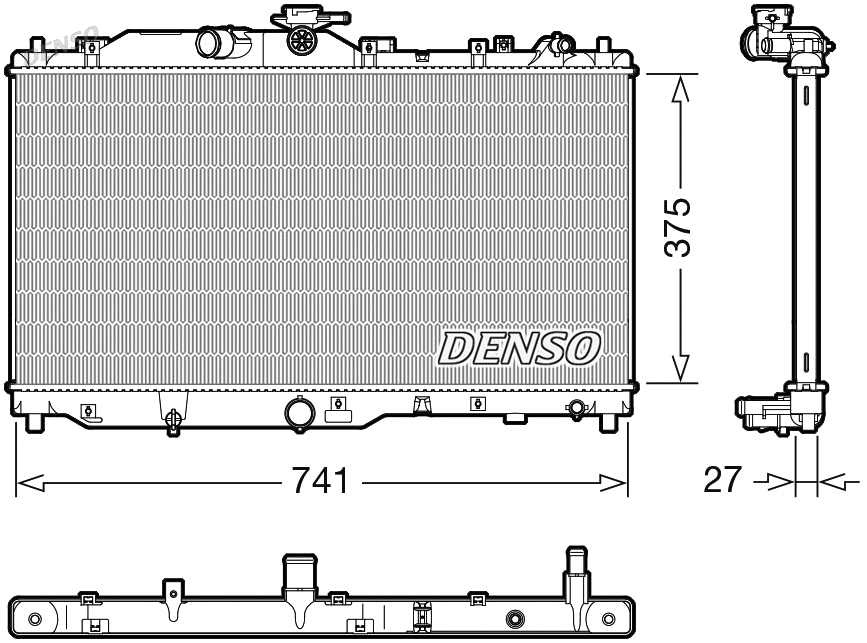 Radiator, engine cooling (WG2270670)
