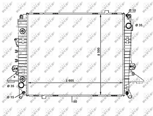 Radiator, engine cooling (WG1723413)