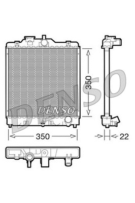 Radiator, engine cooling (WG1919576)