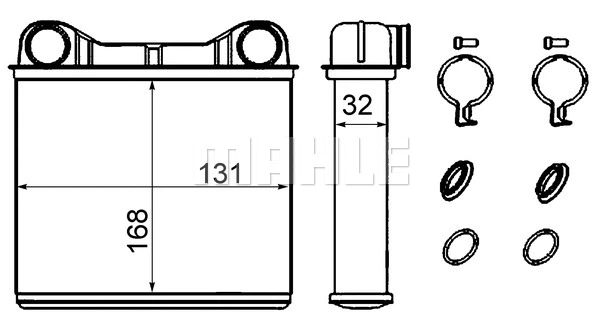 Heat Exchanger, interior heating (WG2180113)