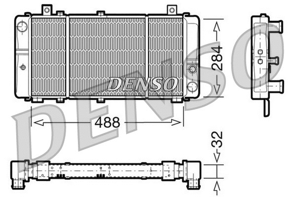 Radiator, engine cooling (WG1919475)