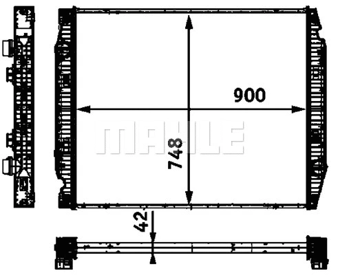 Radiator, engine cooling