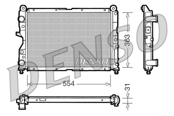 Radiator, engine cooling (WG1919016)