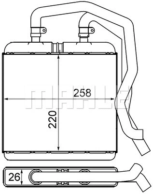 Heat Exchanger, interior heating (WG2179991)