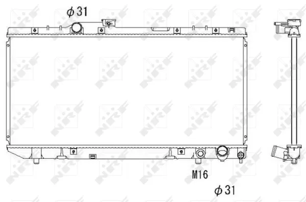 Radiator, engine cooling (WG1723222)