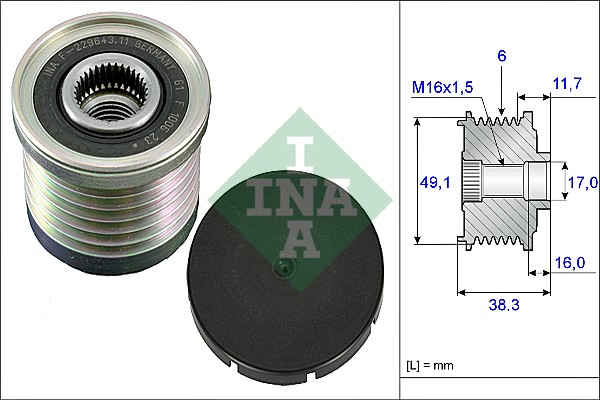 Alternator Freewheel Clutch (WG1253611)