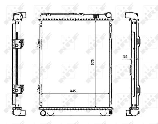 Radiator, engine cooling (WG1722669)