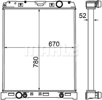 Radiator, engine cooling (WG2182461)