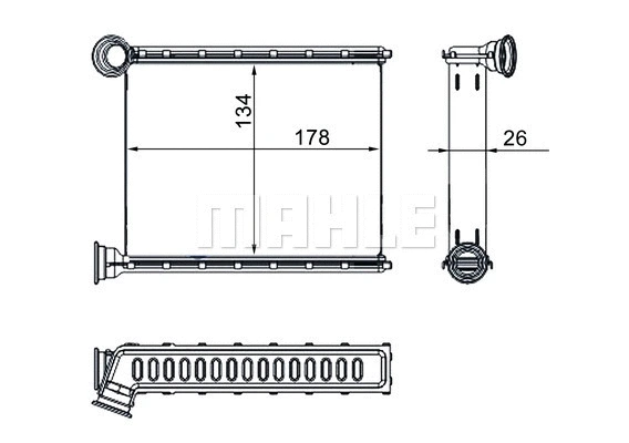 Heat Exchanger, interior heating (WG2180147)