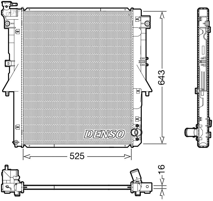 Radiator, engine cooling (WG2270673)