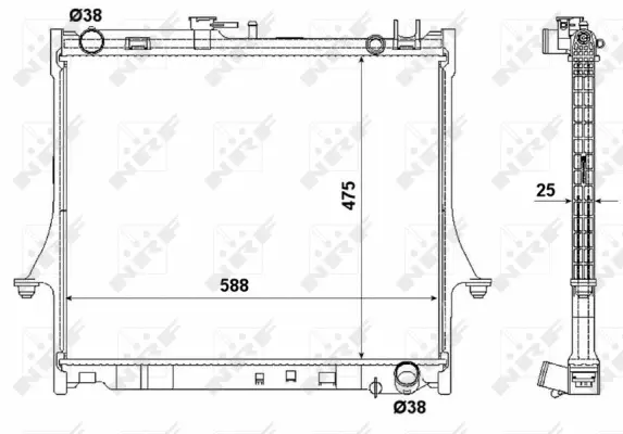 Radiator, engine cooling (WG1721998)