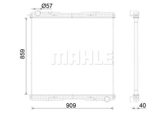 Radiator, engine cooling (WG2183132)
