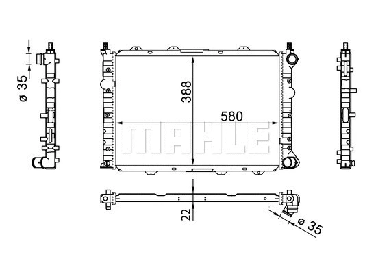 Radiator, engine cooling
