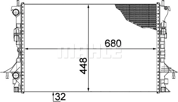Radiator, engine cooling