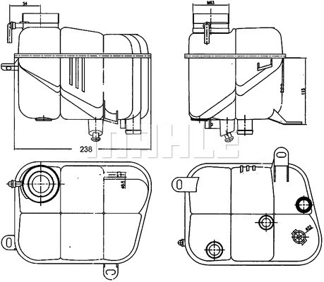 Expansion Tank, coolant (WG2184284)