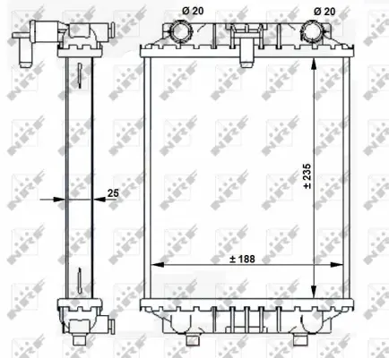 Radiator, engine cooling (WG1723662)