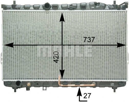 Radiator, engine cooling (WG2182502)
