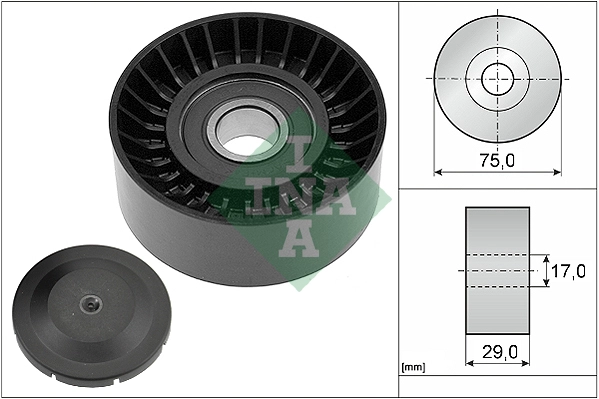 Deflection/Guide Pulley, V-ribbed belt (WG1253049)