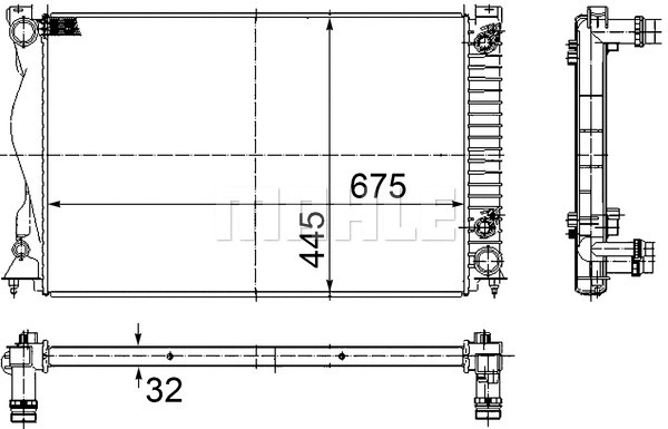 Radiator, engine cooling