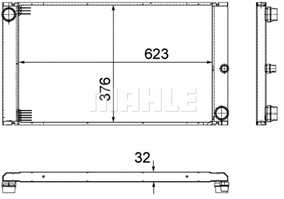 Radiator, engine cooling
