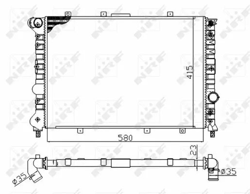 Radiator, engine cooling (WG1723194)