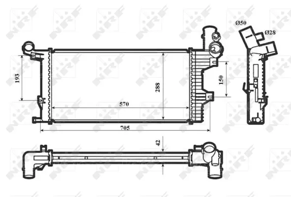 Radiator, engine cooling (WG1722660)
