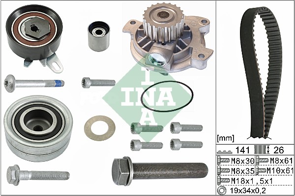 Water Pump & Timing Belt Kit (WG1710047)
