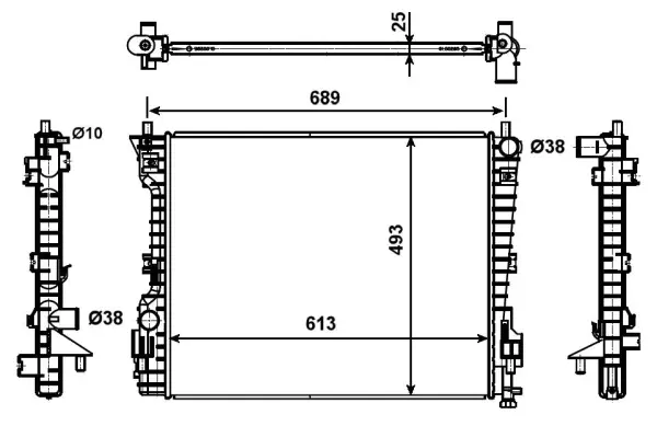 Radiator, engine cooling