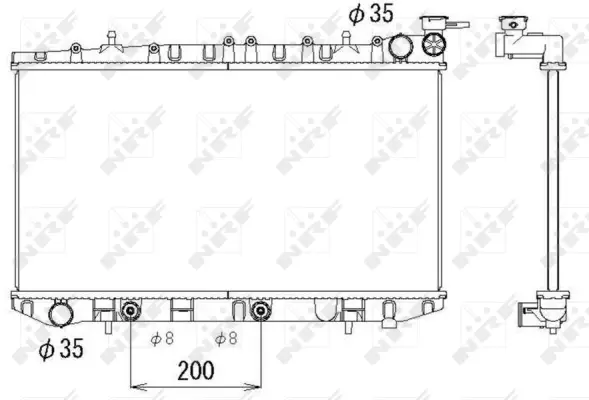 Radiator, engine cooling (WG1721614)