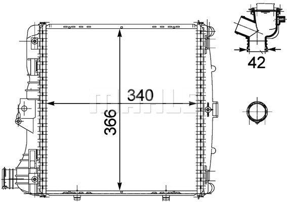 Radiator, engine cooling