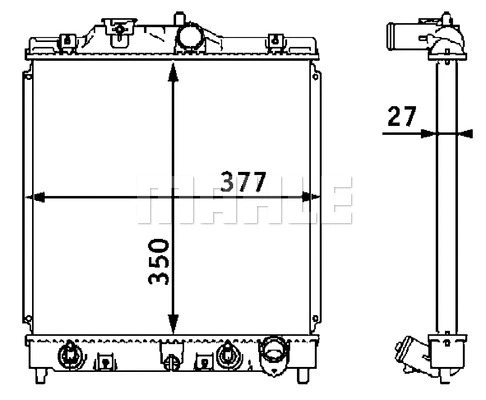 Radiator, engine cooling